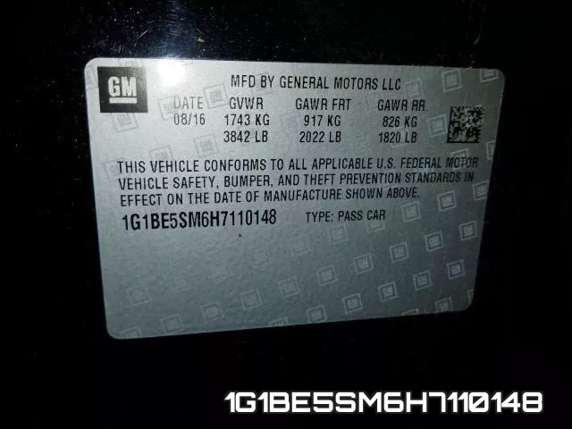 1G1BE5SM6H7110148 фото 2