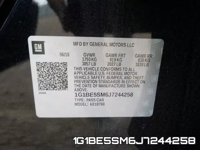 1G1BE5SM6J7244258 фото 2