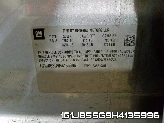 1G1JB5SG9H4135996 фото 2