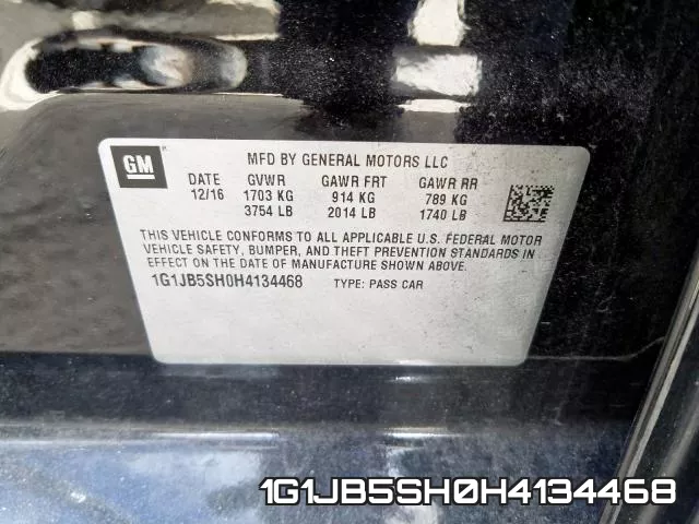1G1JB5SH0H4134468 фото 2