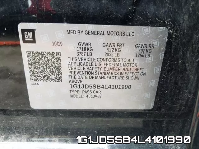 1G1JD5SB4L4101990 фото 2