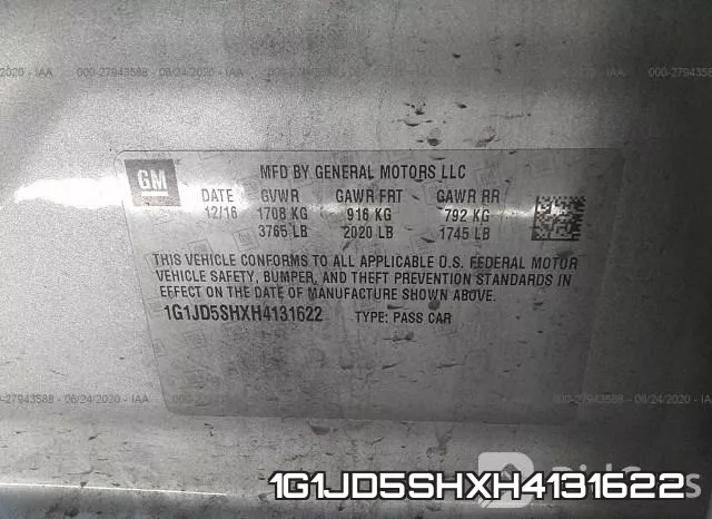 1G1JD5SHXH4131622 фото 10