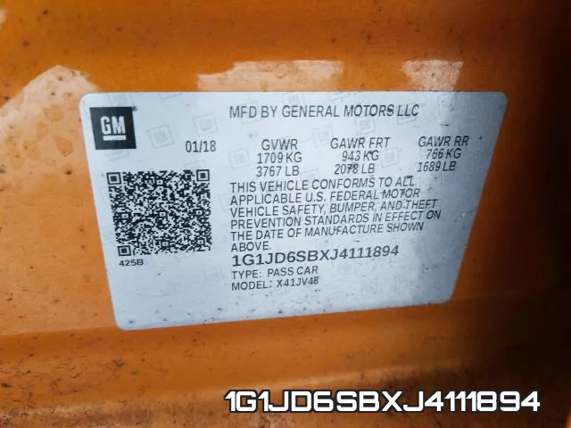 1G1JD6SBXJ4111894 фото 2