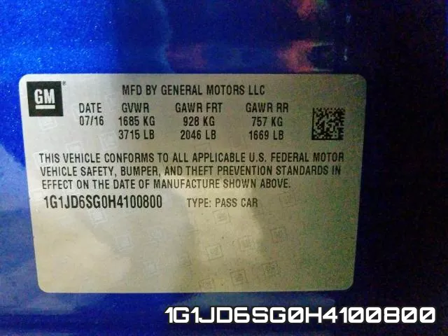 1G1JD6SG0H4100800 фото 2