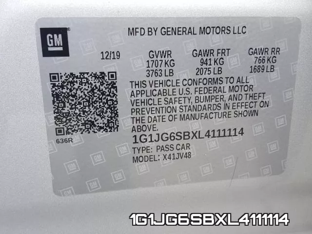 1G1JG6SBXL4111114 фото 2