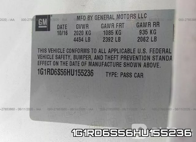 1G1RD6S56HU155236 фото 10