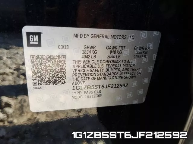 1G1ZB5ST6JF212592 фото 2