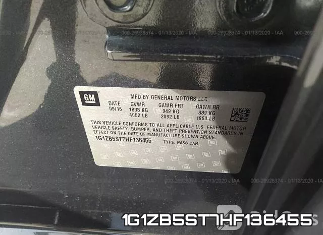 1G1ZB5ST7HF136455 фото 10
