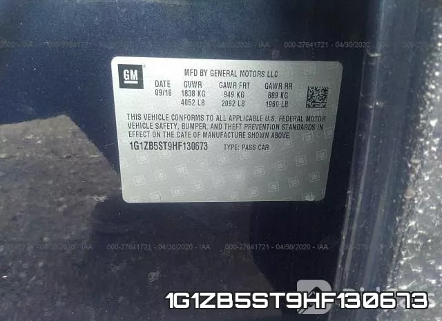 1G1ZB5ST9HF130673 фото 10