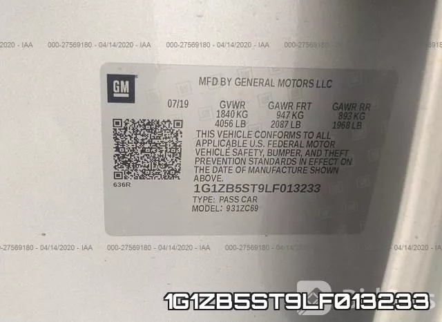 1G1ZB5ST9LF013233 фото 10