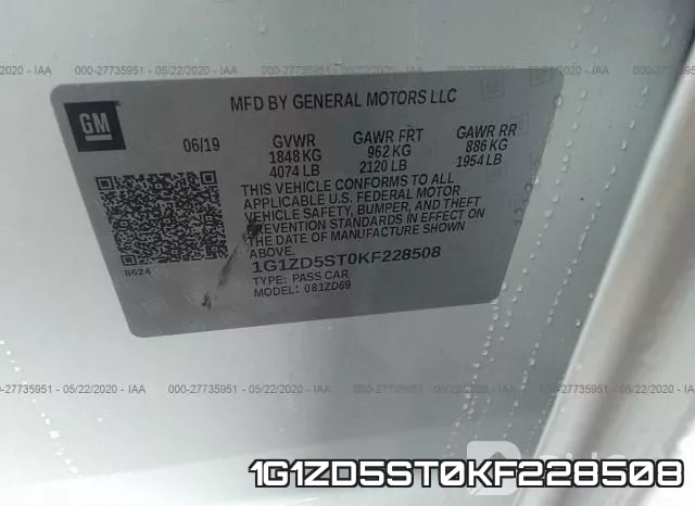 1G1ZD5ST0KF228508 фото 10