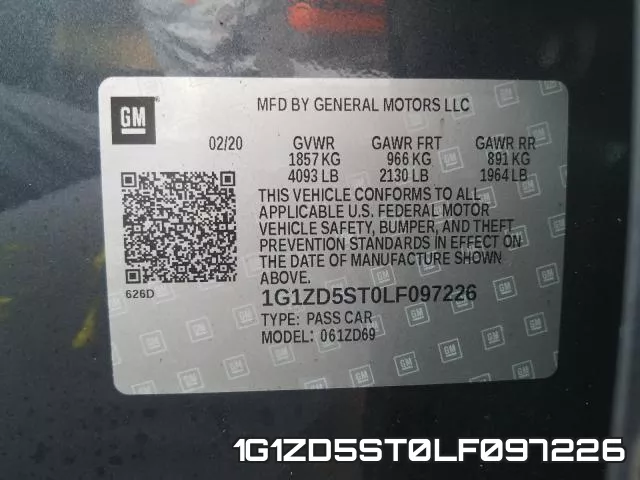1G1ZD5ST0LF097226 фото 2