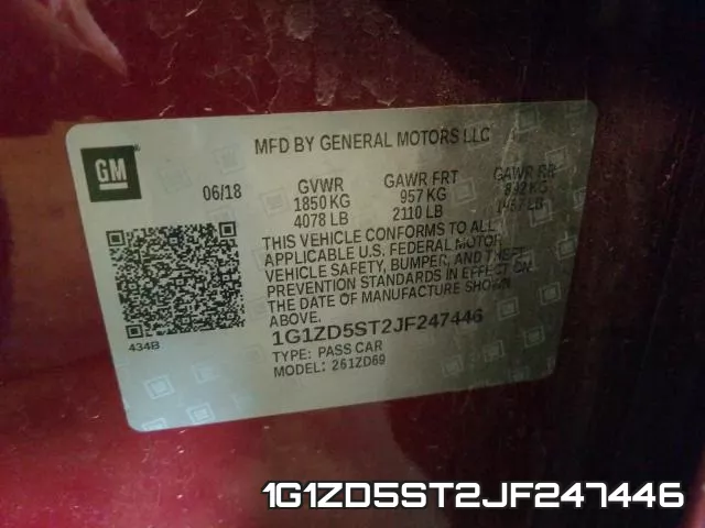 1G1ZD5ST2JF247446 фото 2