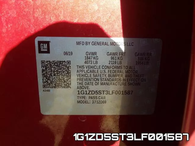 1G1ZD5ST3LF001587 фото 2