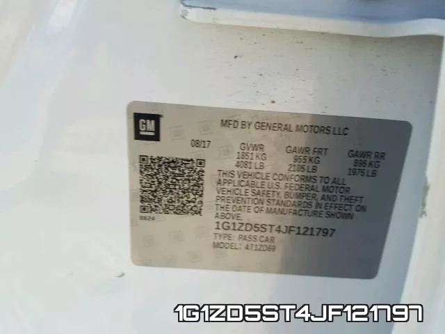 1G1ZD5ST4JF121797 фото 2