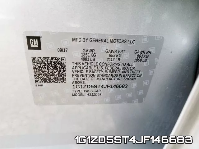 1G1ZD5ST4JF146683 фото 2