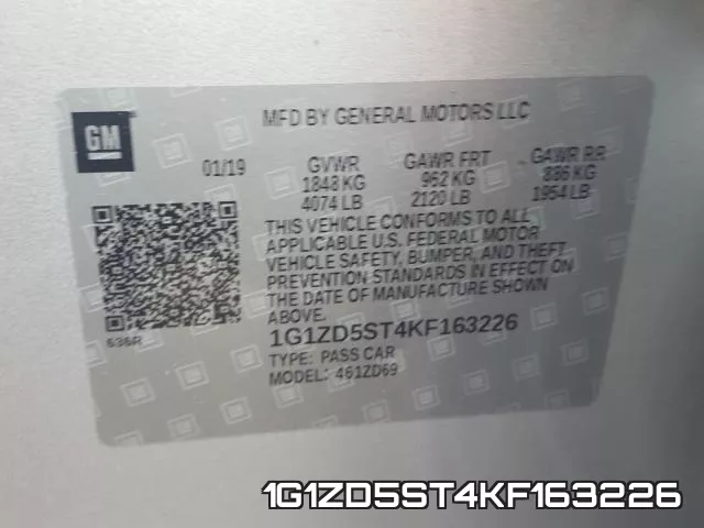 1G1ZD5ST4KF163226 фото 2