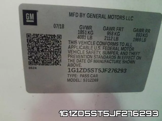 1G1ZD5ST5JF276293 фото 2
