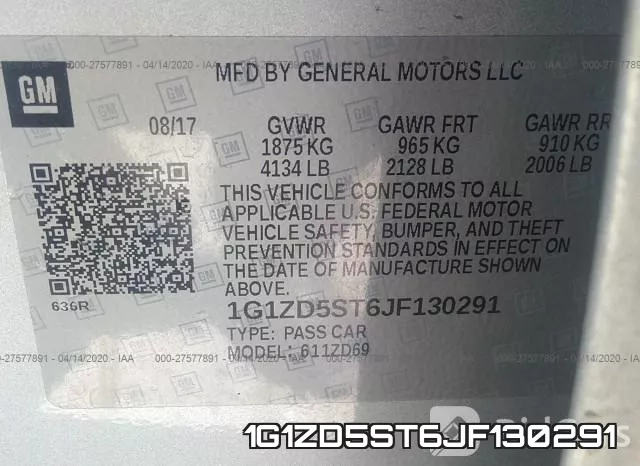 1G1ZD5ST6JF130291 фото 10