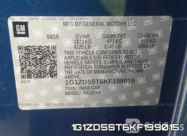 1G1ZD5ST6KF199015 фото 10