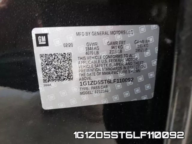 1G1ZD5ST6LF110092 фото 2