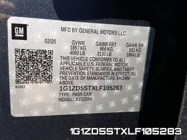 1G1ZD5STXLF105283 фото 2