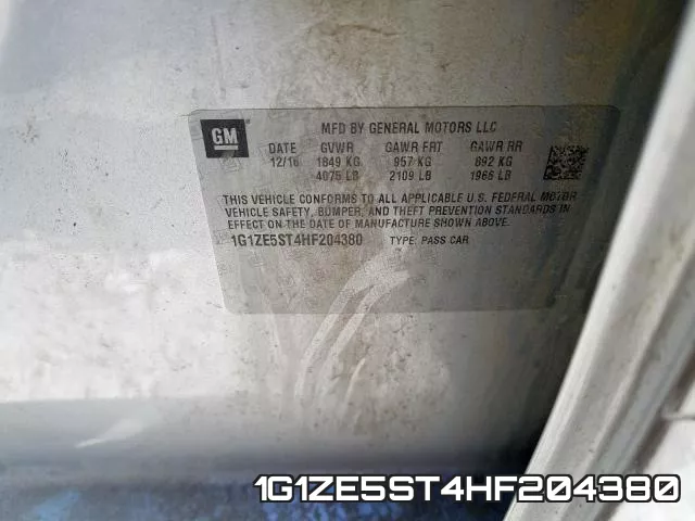 1G1ZE5ST4HF204380 фото 2