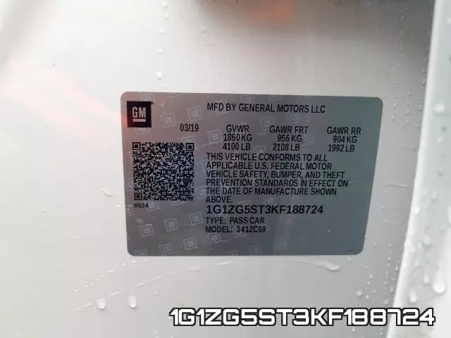 1G1ZG5ST3KF188724 фото 2