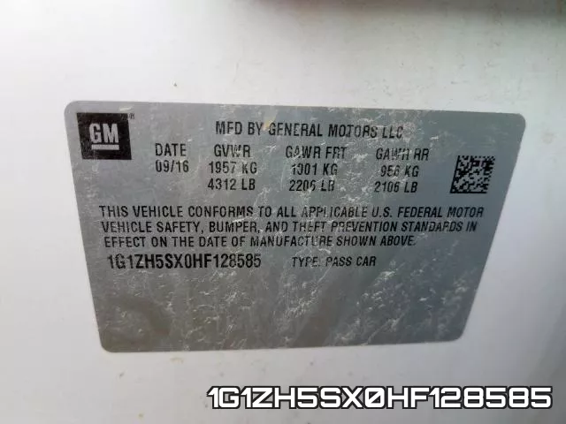 1G1ZH5SX0HF128585 фото 2