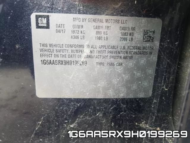 1G6AA5RX9H0199269 фото 2