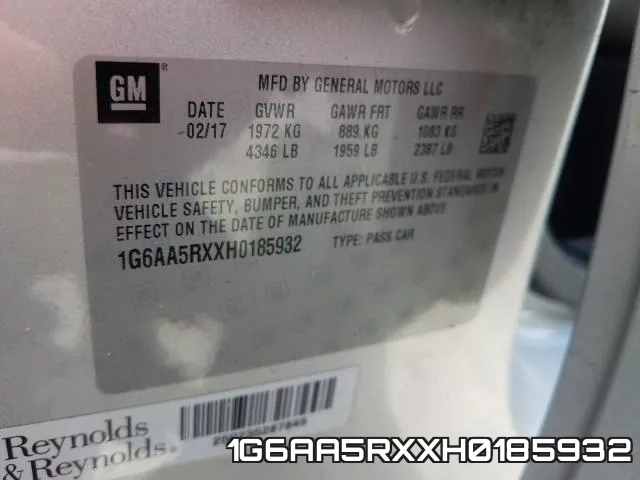 1G6AA5RXXH0185932 фото 2