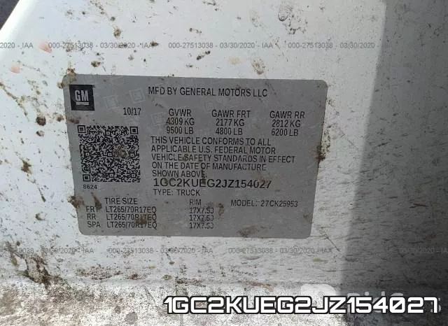 1GC2KUEG2JZ154027 фото 10