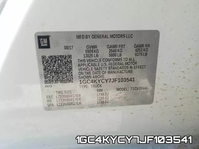 1GC4KYCY7JF103541 фото 2