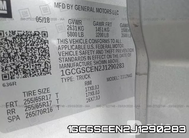 1GCGSCEN2J1290283 фото 10