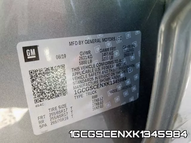 1GCGSCENXK1345984 фото 2