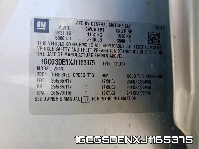 1GCGSDENXJ1165375 фото 2