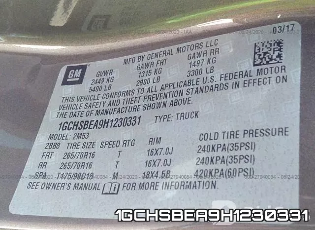1GCHSBEA9H1230331 фото 10