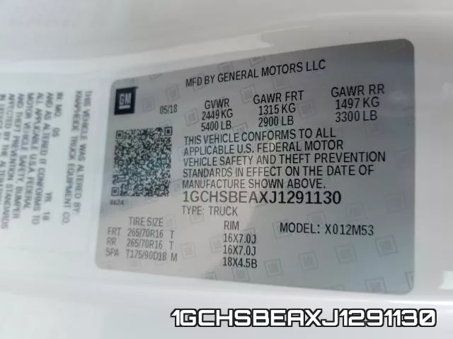 1GCHSBEAXJ1291130 фото 2