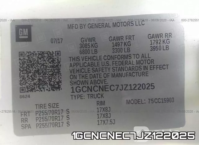 1GCNCNEC7JZ122025 фото 10