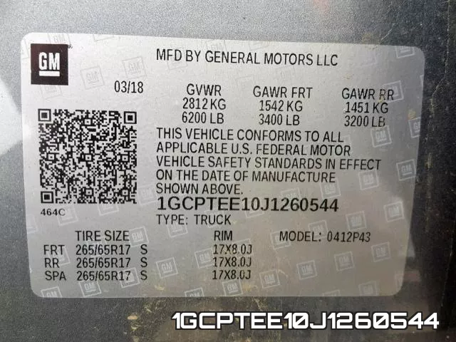1GCPTEE10J1260544 фото 2