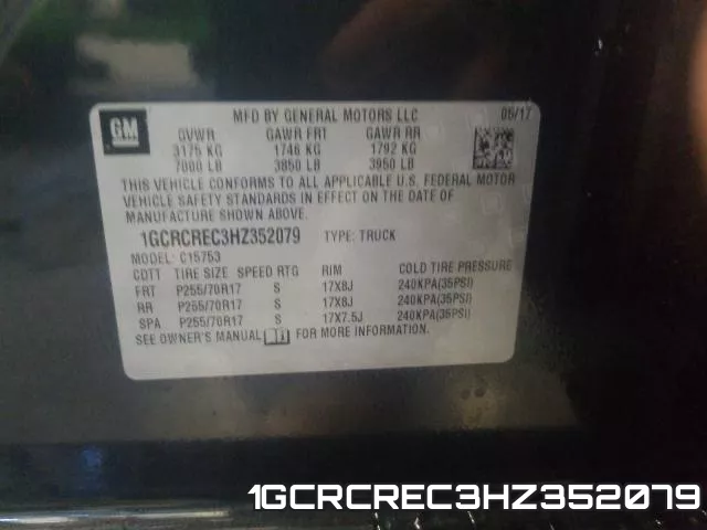 1GCRCREC3HZ352079 фото 2