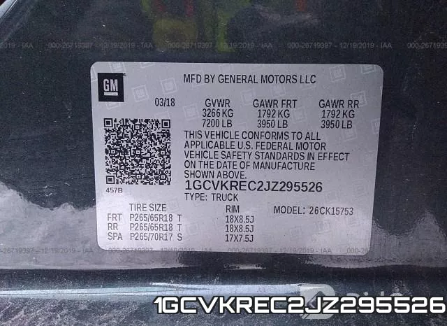 1GCVKREC2JZ295526 фото 10