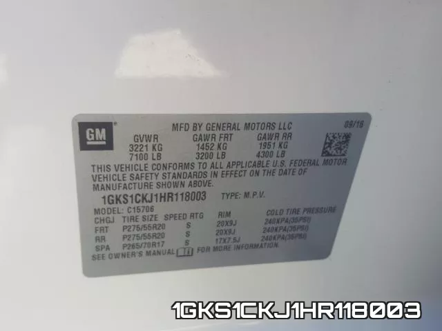 1GKS1CKJ1HR118003 фото 2