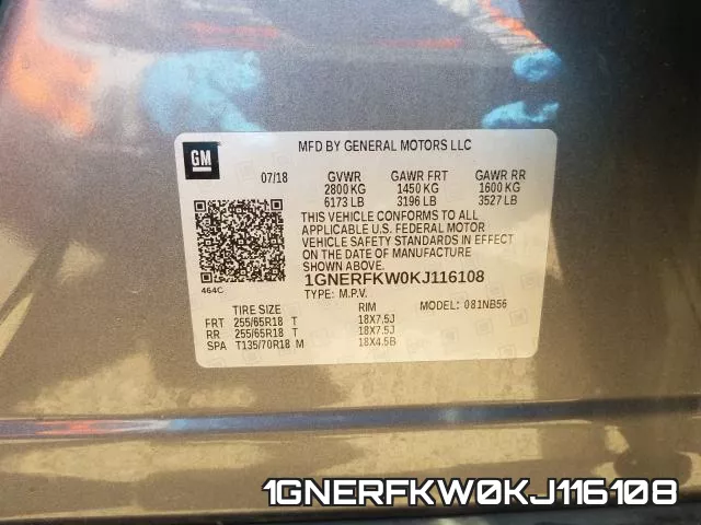 1GNERFKW0KJ116108 фото 2