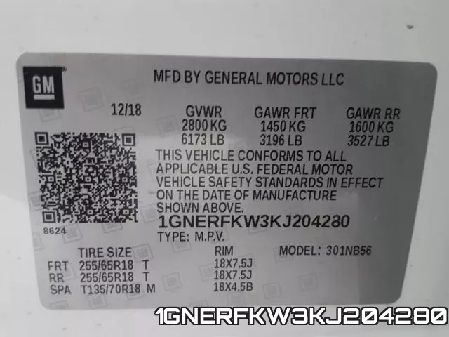 1GNERFKW3KJ204280 фото 2