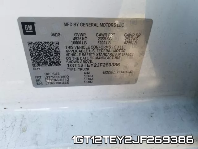 1GT12TEY2JF269386 фото 2