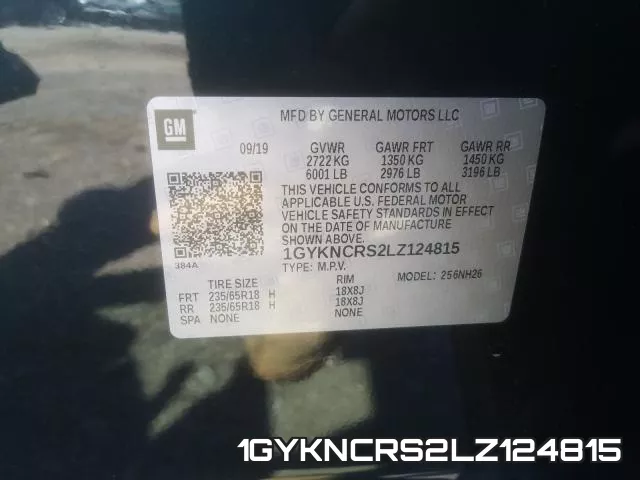 1GYKNCRS2LZ124815 фото 2