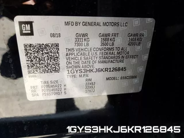 1GYS3HKJ6KR126845 фото 2