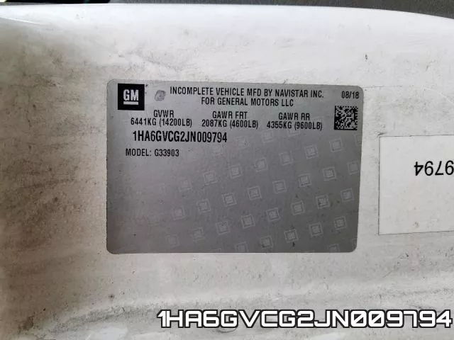 1HA6GVCG2JN009794 фото 2