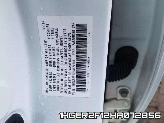 1HGCR2F12HA072856 фото 2